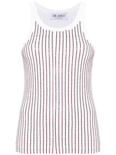 THE ATTICO crystal-embellished tank top