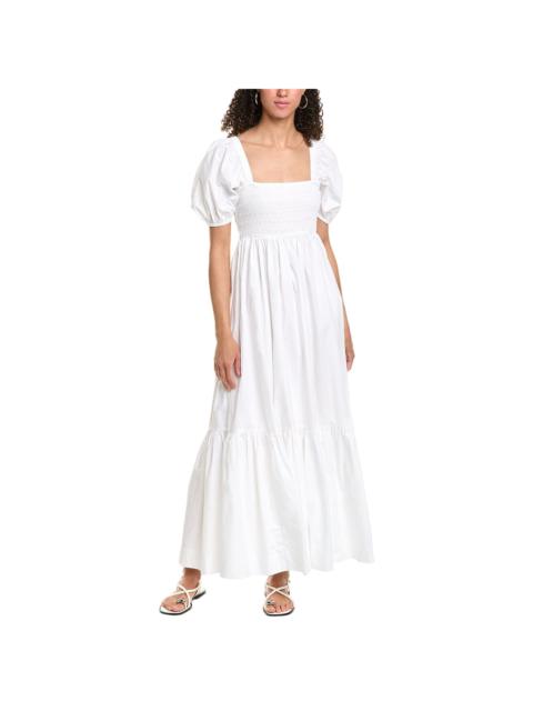 GANNI GANNI Poplin Smocked Maxi Dress