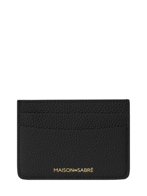 MAISON de SABRÉ MAISON de SABRÉ Leather Card Holder in Black Caviar at Nordstrom