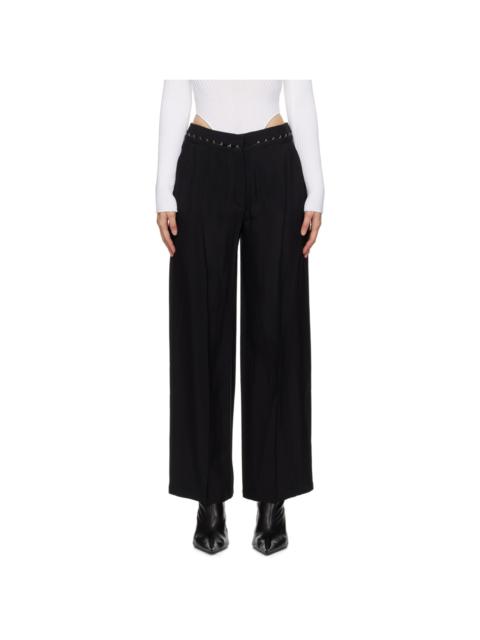 MUGLER Black Hook & Eye Trousers
