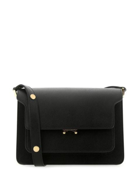 MARNI Black Leather Trunk Shoulder Bag