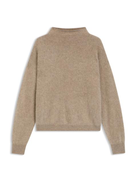 BOSS WASHED-CASHMERE SWEATER WITH HIGH NECK