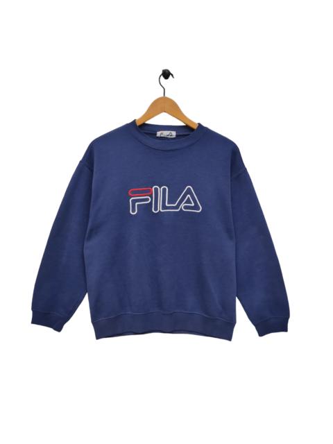 Other Designers Fila × Vintage - Vintage Fila Crewneck Navy Blue Large