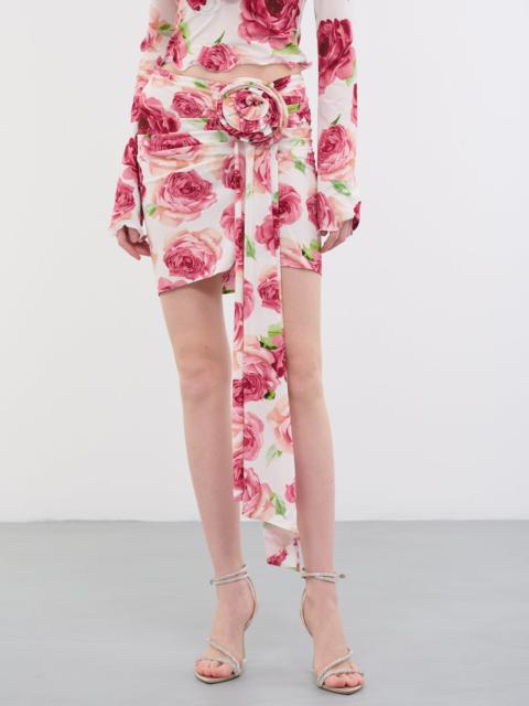 MAGDA BUTRYM 3D Rose Mini Skirt