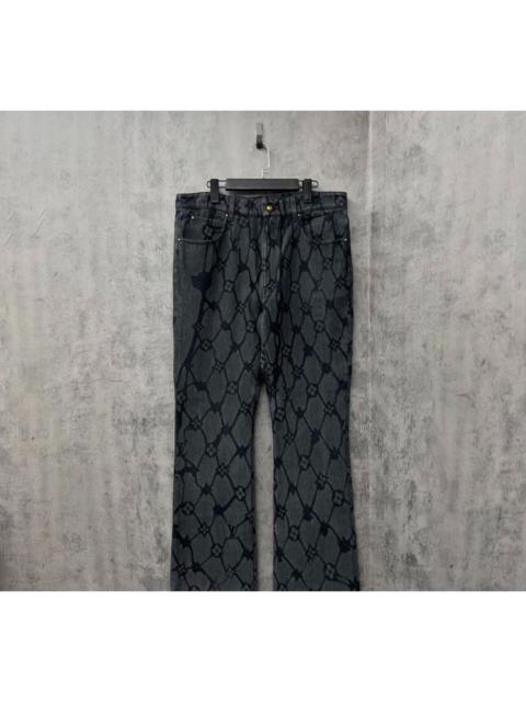 Louis Vuitton Louis Vuitton all-logo black and gray jeans