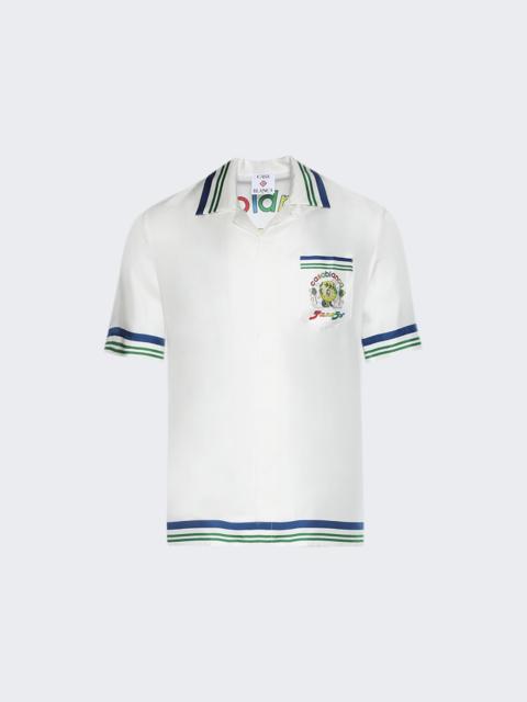 CASABLANCA Cuban Collar Short Sleeve Shirt Tennis Mascot