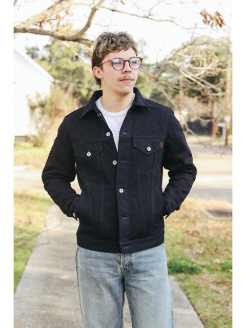 Iron Heart IH-526J-142IB 14OZ SELVEDGE DENIM MODIFIED TYPE III JACKET - INDIGO/BLACK