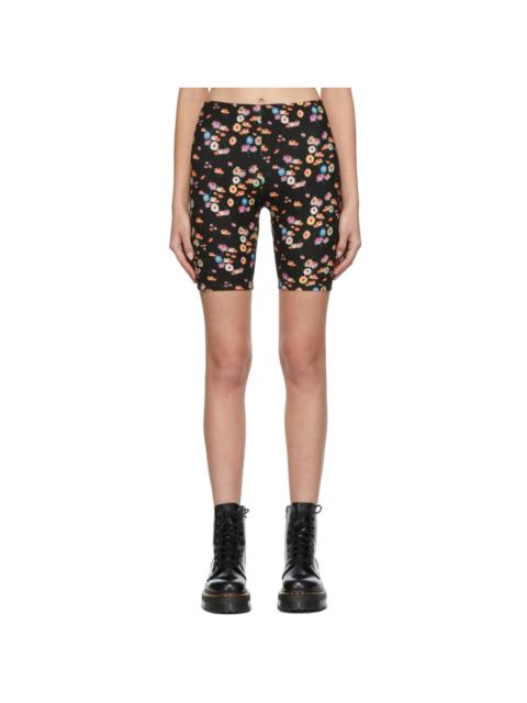 rabanne SSENSE Exclusive Black & Multicolor Capsule Bodyline Active Cyclist Sport Shorts