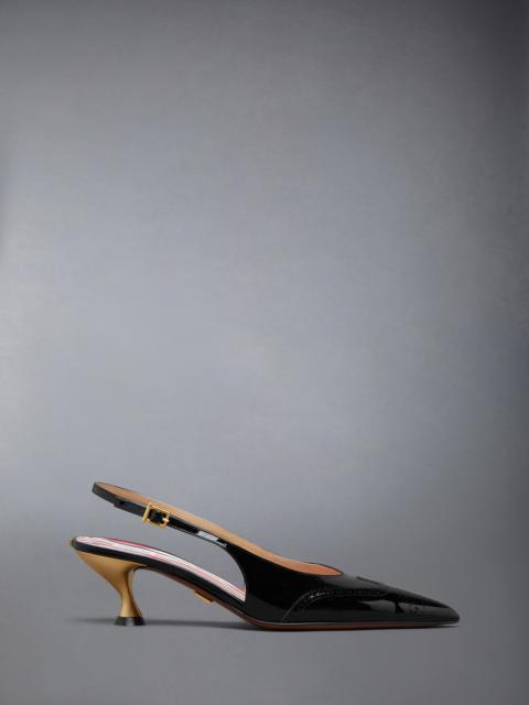 Thom Browne SOFT PATENT WINGTIP SLINGBACK 50MM