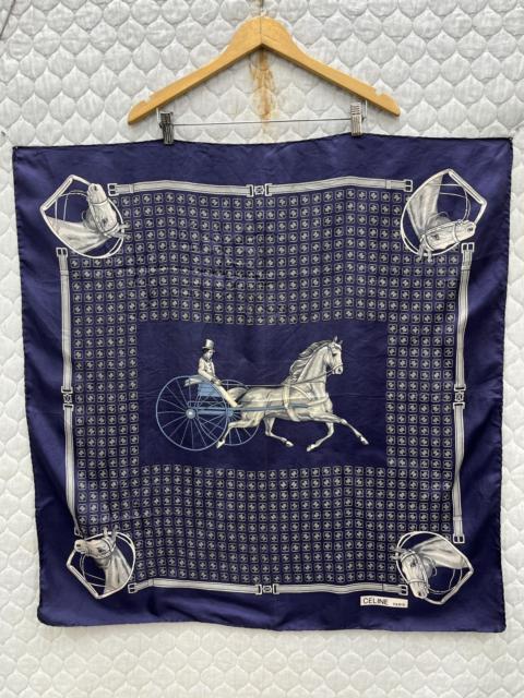 CELINE 💥💥🔥VINTAGE CELINE HORSE DRAWN CARRIAGE(SULKY) SILK SCARF