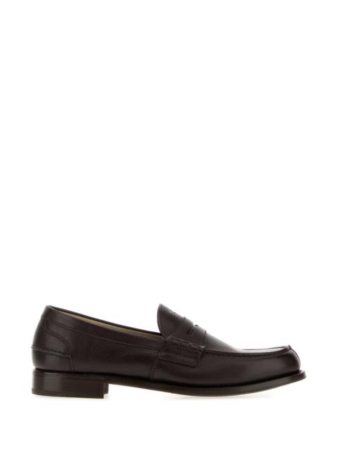 Prada Prada Men Dark Brown Leather Loafers
