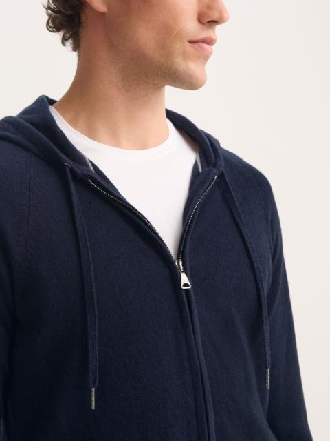 Derek Rose Men's Hoodie Finley 10 Cashmere Navy