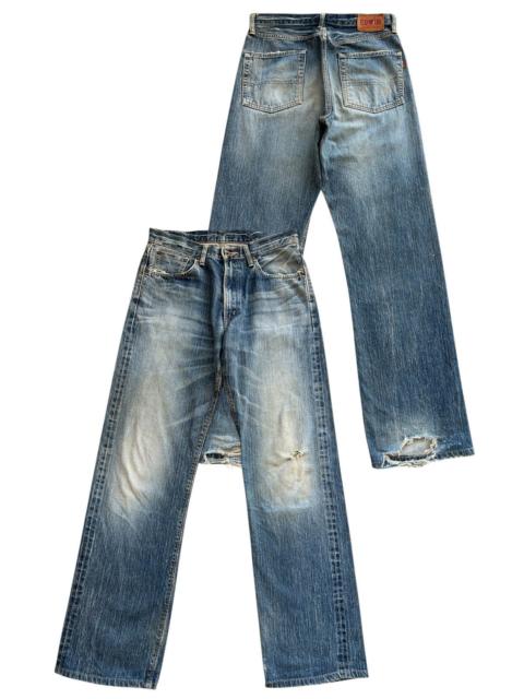 Other Designers Vintage Edwin 505 Selvedge Distressed Denim Jeans 32x33