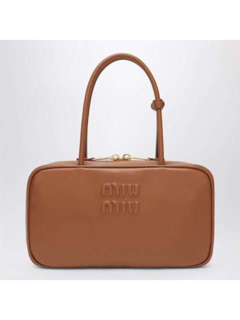 Miu Miu Miu Miu Beau Medium Bag In Cognac-Colored Leather Women