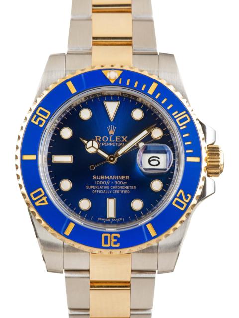 ROLEX Pre-owned Rolex Submariner Ref 116613 Blue Dial