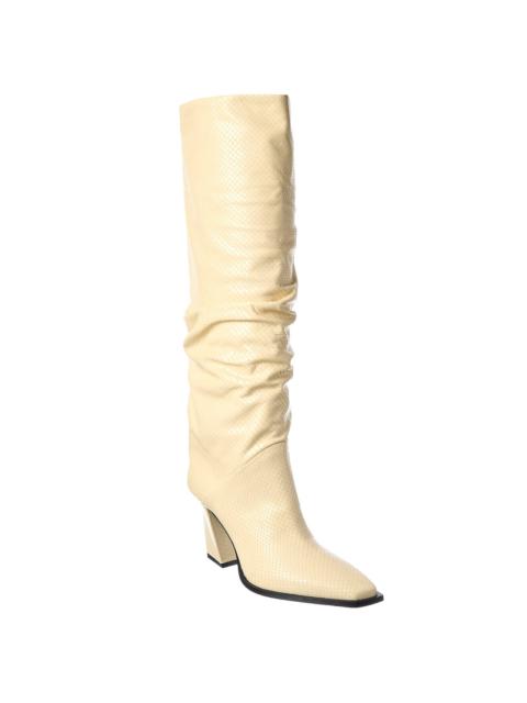 JIMMY CHOO Jimmy Choo Hart 85 Snake-Embossed Leather Knee-High Boot