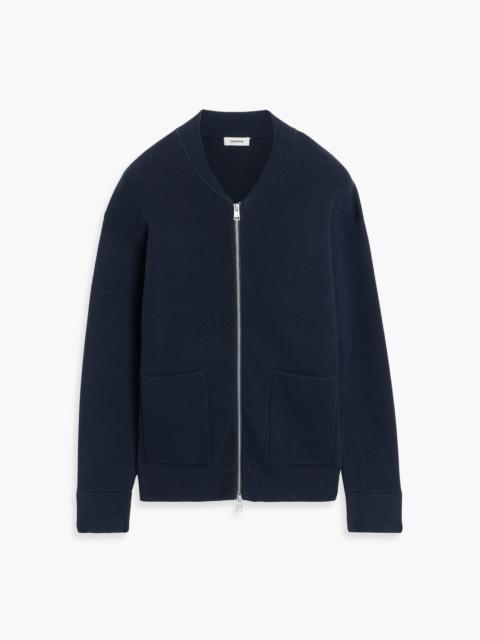 Sandro Cotton and modal-blend zip-up sweater