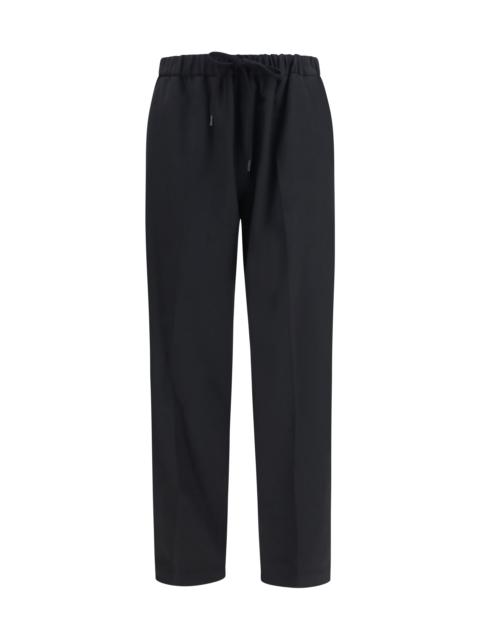 MM6 Maison Margiela Mm6 Drawstring Straight-leg Pants Black