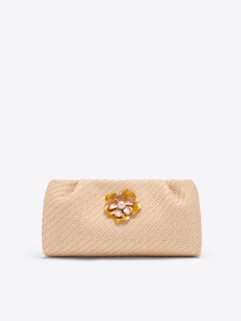 MALONE SOULIERS Vittoria Buff Raffia Clutch Bag