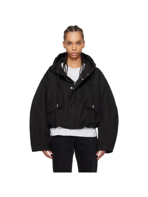 JACQUEMUS Black 'The Caraco cropped parka' Jacket