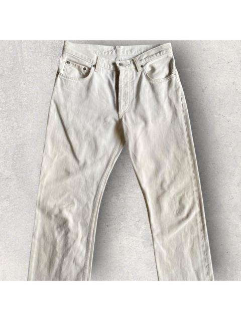 Helmut Lang Archive White Denim Raw Hem