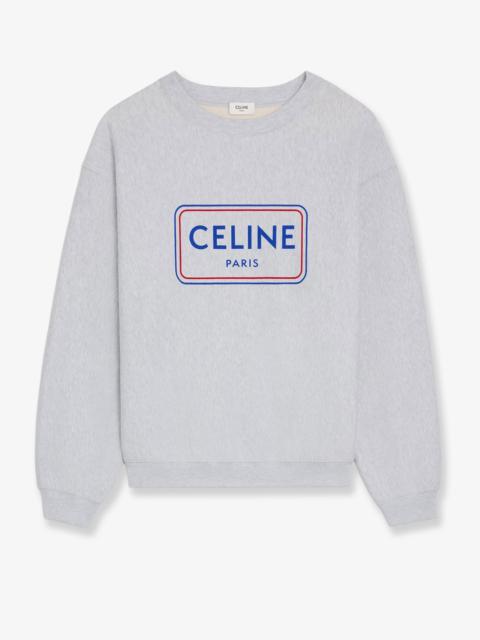 CELINE Cotton Sweatshirt With Logo Print