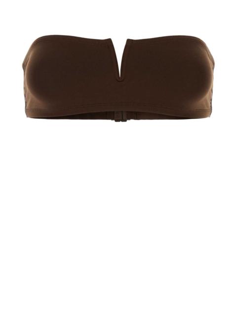 ERES Eres Women Brown Stretch Nylon Arcade Bikini Top