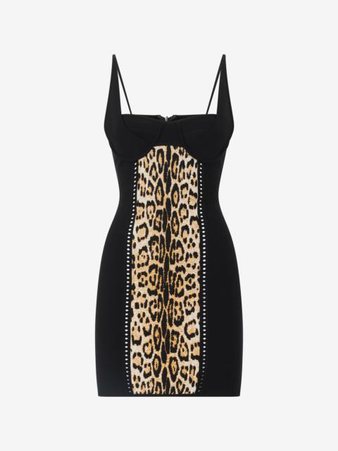 Roberto Cavalli Mini Dress With Jaguar Skin Pattern