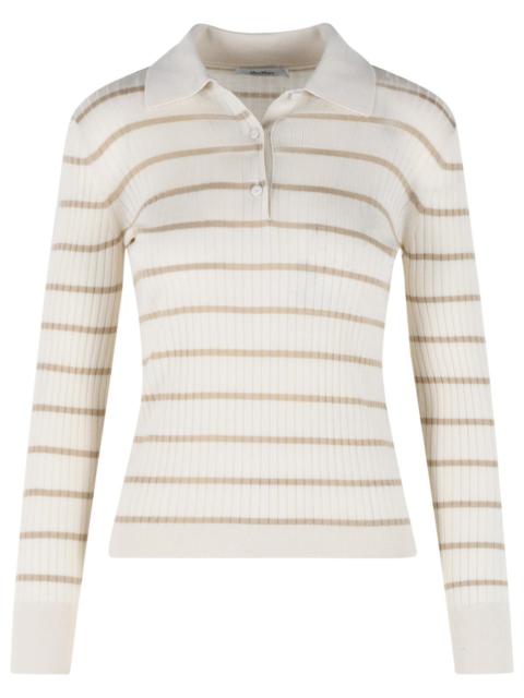 Max Mara Max Mara 'GITANO' Ivory Cashmere And Silk Sweater