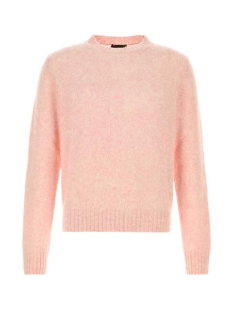 Prada Men Melange Pastel Pink Wool Sweater