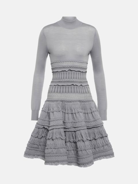 Alaïa Lace wool-blend dress