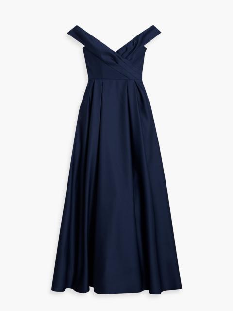 Other Designers Pleated duchesse-satin gown