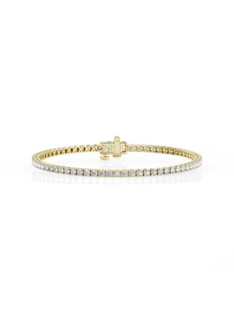 Other Designers Brilliant Diamond 4 Cttw Round Lab Grown Diamond Tennis Bracelet in 14K Yellow Gold-Plated over Ster