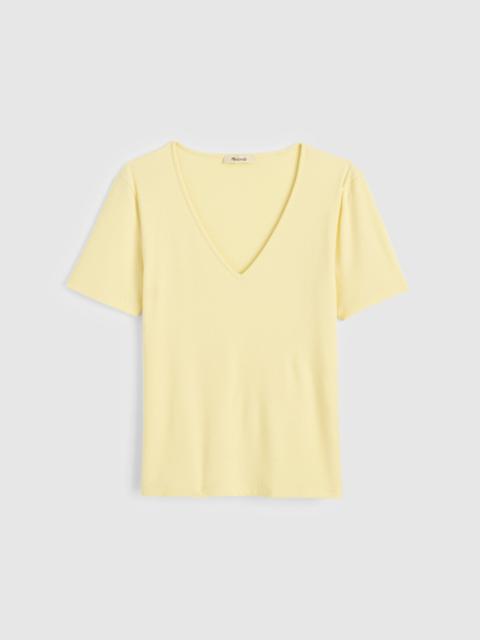 Madewell The 9-9 V-Neck Tee in LuxeRib