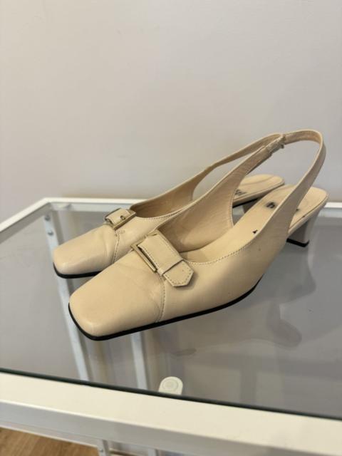 Other Designers Vintage - Hogl leather luxury heels biege evening shoes rare