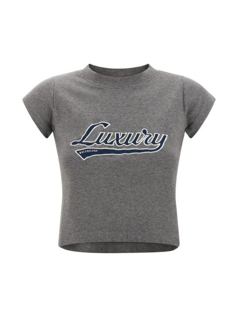 BALENCIAGA Balenciaga Women 'Shrunk Luxury Script' T-Shirt