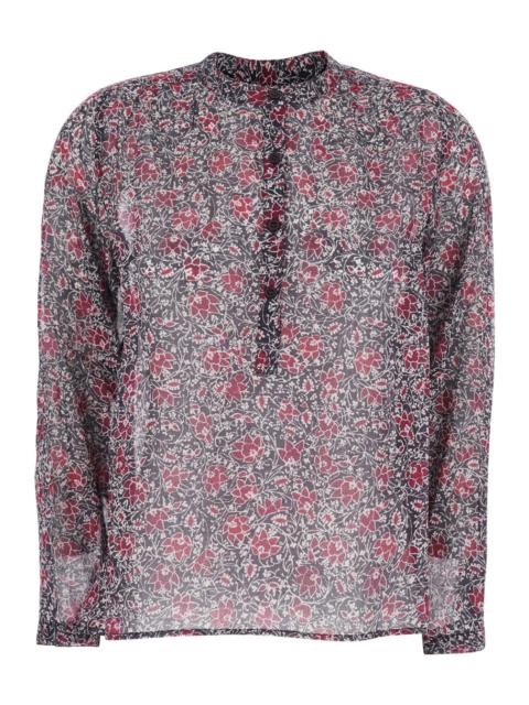Isabel Marant Étoile Isabel Marant Etoile Women 'Maria' Violet Blouse With Henry Neckline With Buttons And Floral Print I