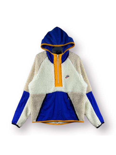Nike 🔥 NIKE COLOR BLOCK STREETWEAR ANORAK FLEECE JACKET - S