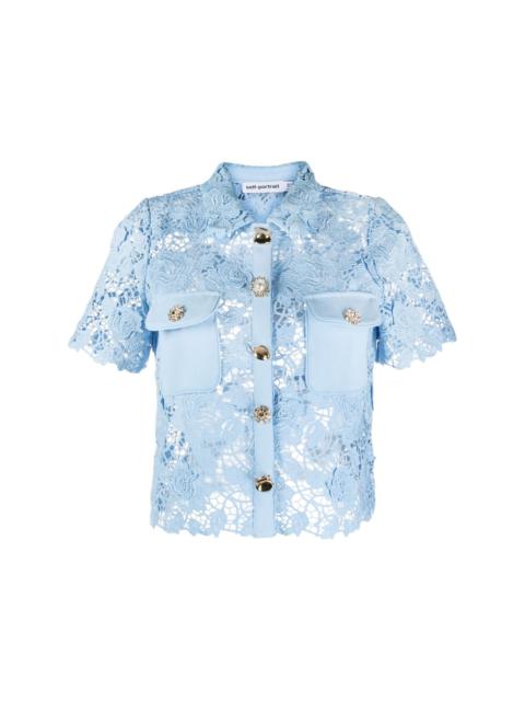 cord-laced unlined shirt