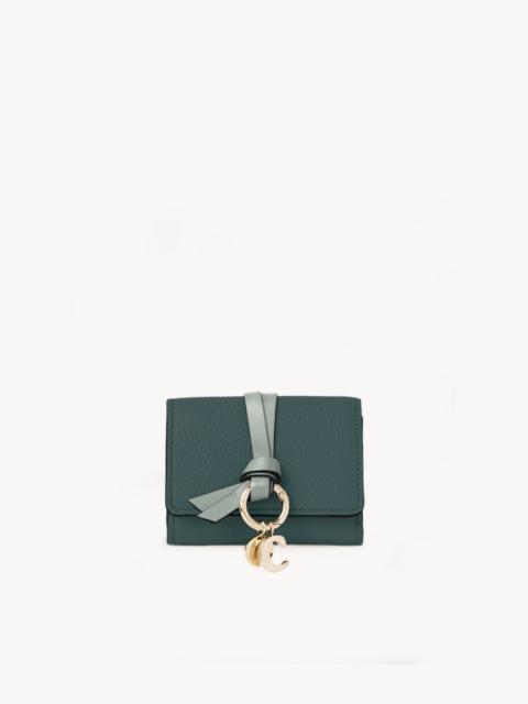 Chloé MINI ALPHABET TRI-FOLD IN GRAINED LEATHER