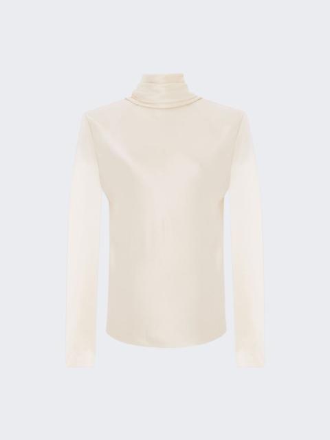 SAINT LAURENT Cowl Back Blouse Craie