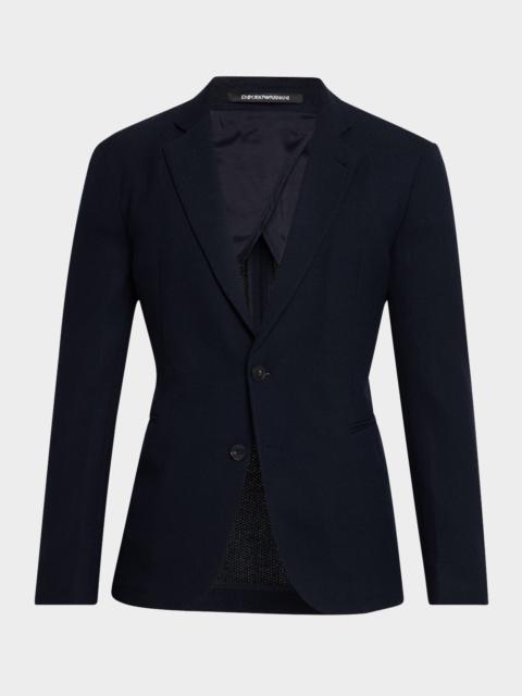 Men's Soft Wool Rice Stitch Sport Coat