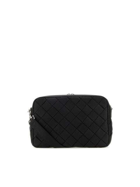 Bottega Veneta Bottega Veneta Black Leather Medium Camera Crossbody Bag