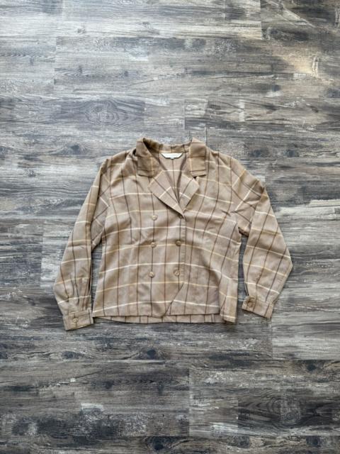 Burberry 1990's Burberry Check Double Breasted Blazer