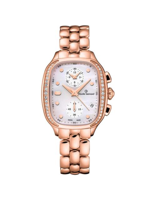 Other Designers Claude Bernard Dress Code Chronograph Ladies Watch 10800 37RPM NAIR