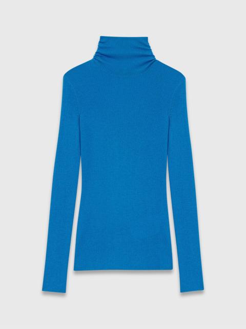 maje Second-skin sweater with a high neck