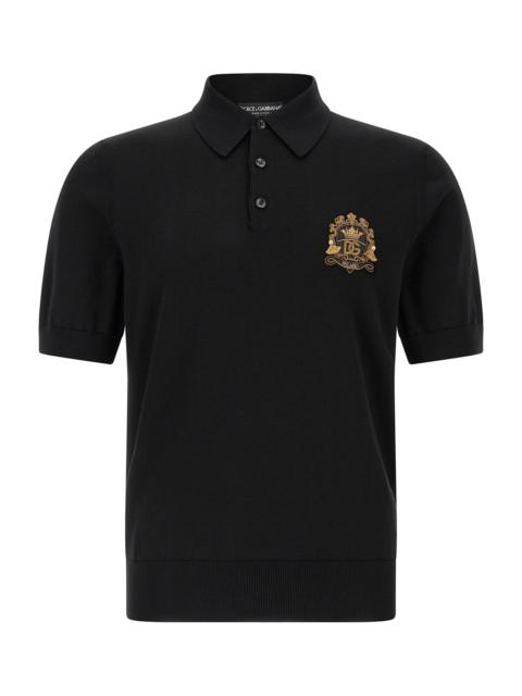Dolce & Gabbana Heraldic Patch Polo Shirt
