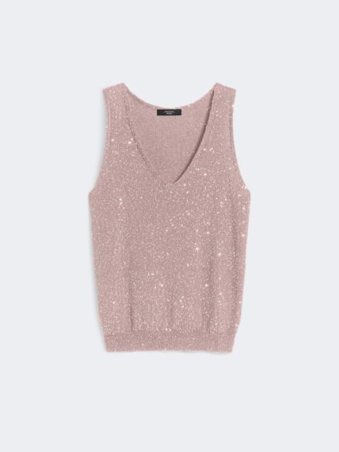 WEEKEND Max Mara Sleeveless jumper with sequins - ANTIQUE ROSE