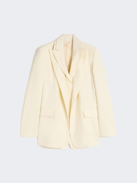 Sportmax Viscose-blend double-collar blazer - light yellow