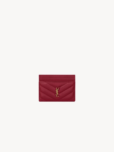 SAINT LAURENT CASSANDRE CARD CASE IN LAMBSKIN